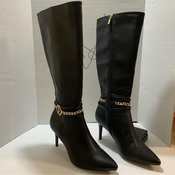 Jones New York black heeled boots sz 10 NEW - Picture 2 of 9
